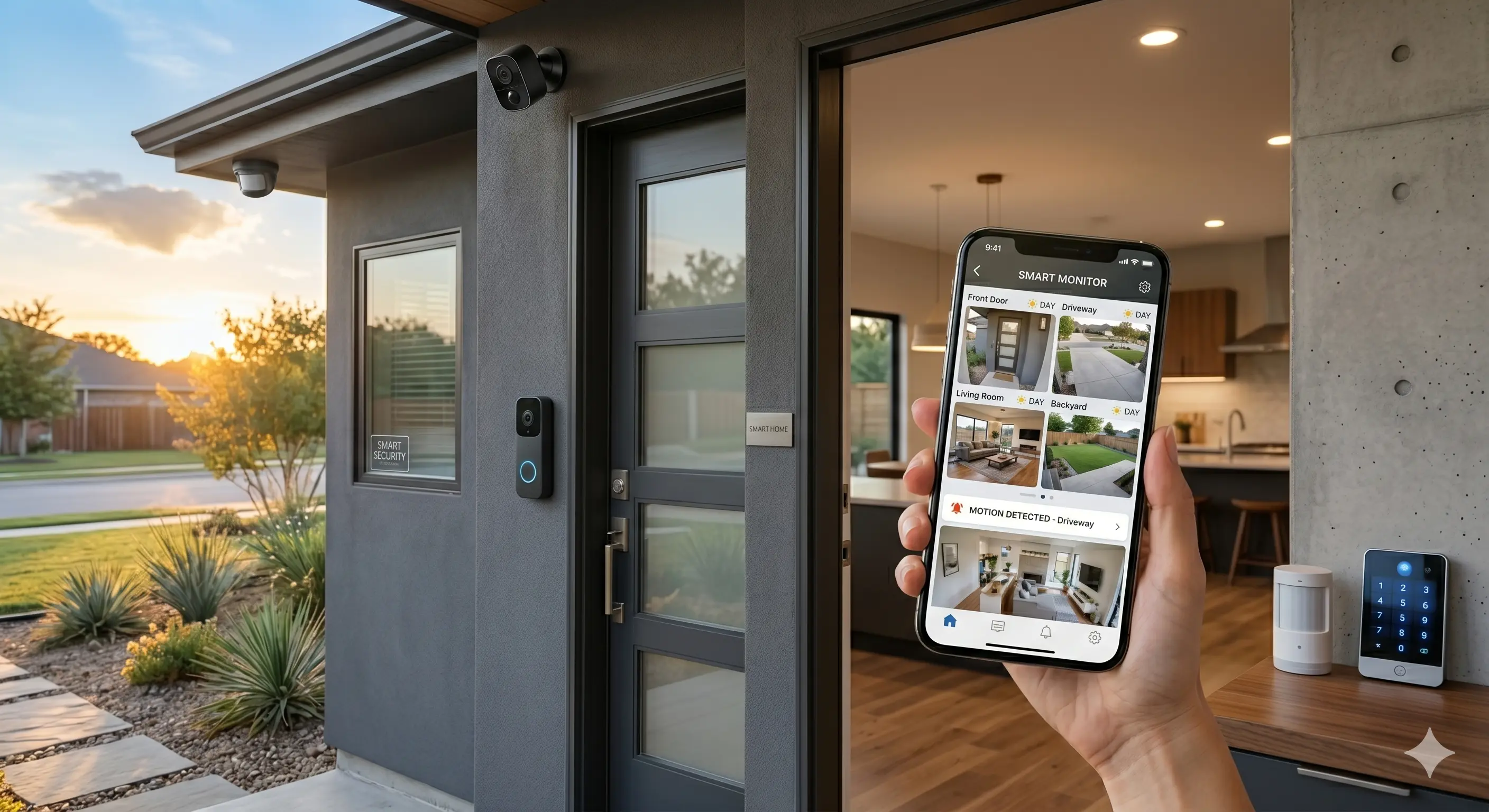 Home security cameras and alarm system installation in Dallas TX